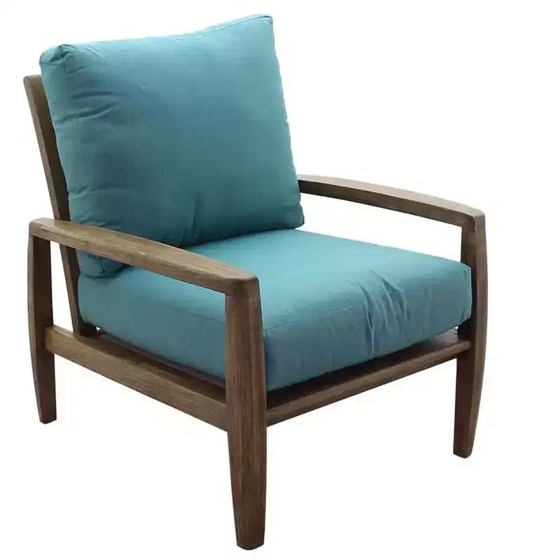 Set da salotto Courtyard Casual Avalon in teak certificato FSC da 3 pezzi include: due poltrone club e un tavolino quadrato