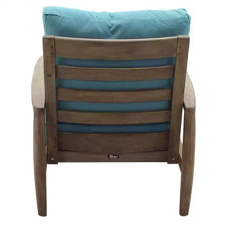 Set da salotto Courtyard Casual Avalon in teak certificato FSC da 3 pezzi include: due poltrone club e un tavolino quadrato