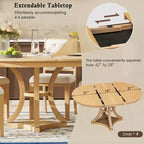 Set da pranzo GDFStudio Jane da 5 pezzi con tavolo rotondo e sedie senza braccioli