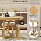 Set da pranzo GDFStudio Jane da 5 pezzi con tavolo rotondo e sedie senza braccioli