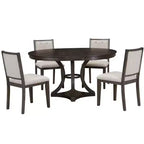 Set da pranzo GDFStudio Jane da 5 pezzi con tavolo rotondo e sedie senza braccioli