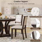 Set da pranzo GDFStudio Jane da 5 pezzi con tavolo rotondo e sedie senza braccioli