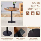 Set tavolo da pranzo 3/5 pezzi, set tavolo da cucina rotondo, tavolo da pranzo salvaspazio con 2/4 sedie imbottite - ModernLuxe