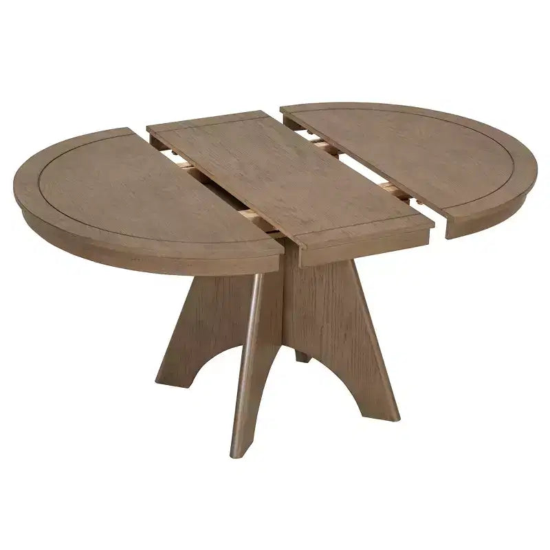 Set tavolo da pranzo allungabile vintage GDFStudio Oliver per 4-6 persone con tavolo farmhouse 42-58" e sedie imbottite