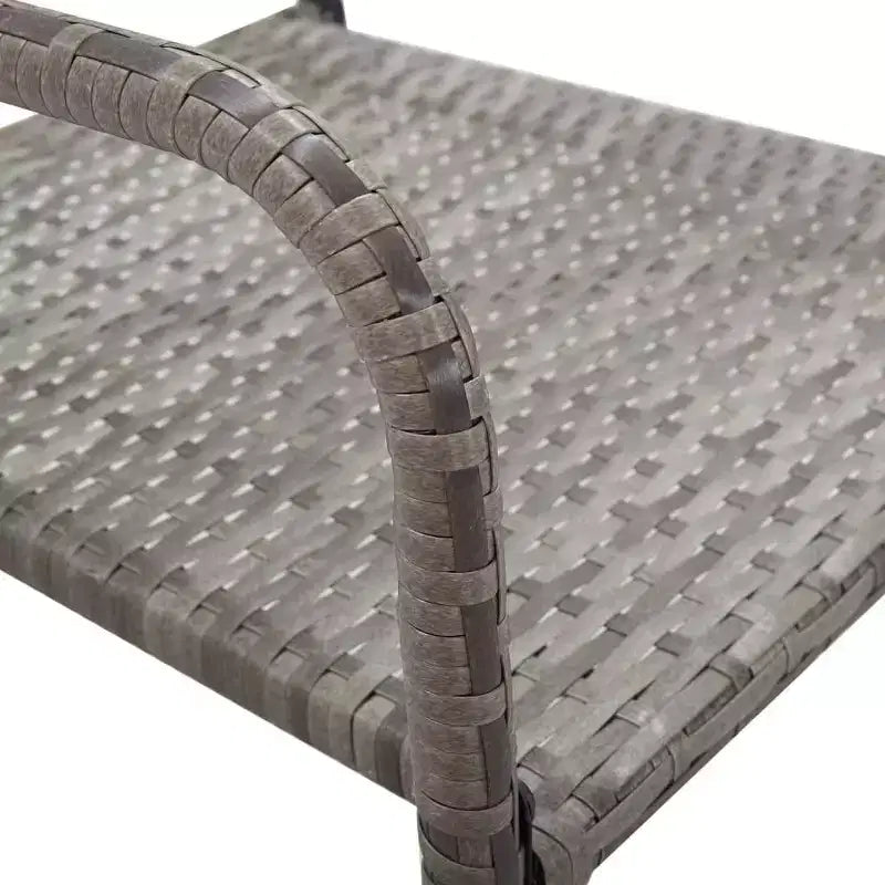 vidaXL Set da pranzo per patio Tavolo da pranzo e sedie Set di mobili in polyrattan - Antracite 4 pezzi
