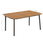 vidaXL Set da pranzo per patio Tavolo da pranzo e sedie Set di mobili in polyrattan - Antracite 4 pezzi