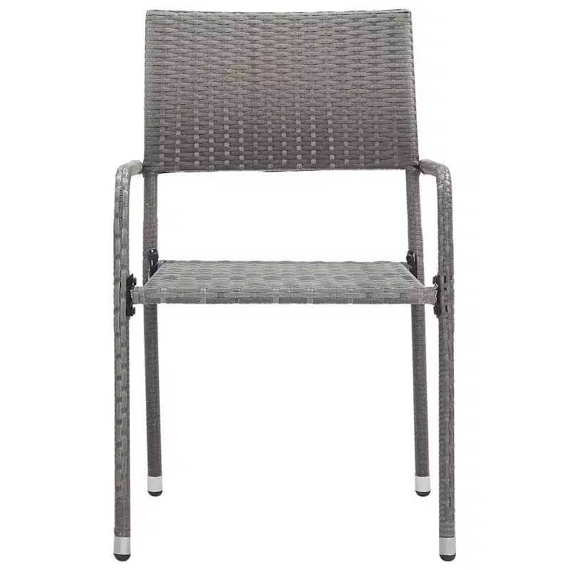 vidaXL Set da pranzo per patio Tavolo da pranzo e sedie Set di mobili in polyrattan - Antracite 4 pezzi