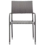 vidaXL Set da pranzo per patio Tavolo da pranzo e sedie Set di mobili in polyrattan - Antracite 4 pezzi