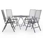 vidaXL Patio Dining Set Patio Mesh Dining Table and Chair Steel Anthracite