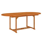 vidaXL Set pranzo da giardino con tavolo allungabile e sedie in legno massello di eucalipto