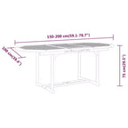 vidaXL Set pranzo da giardino con tavolo allungabile e sedie in legno massello di eucalipto