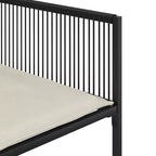 vidaXL Set da pranzo da patio con cuscini tavolo e sedia da esterno in polyrattan nero