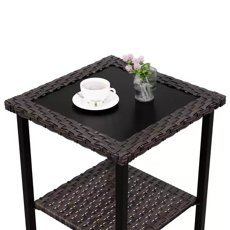 Set da conversazione da esterno in rattan UPTIOT da 5 pezzi con tavolino