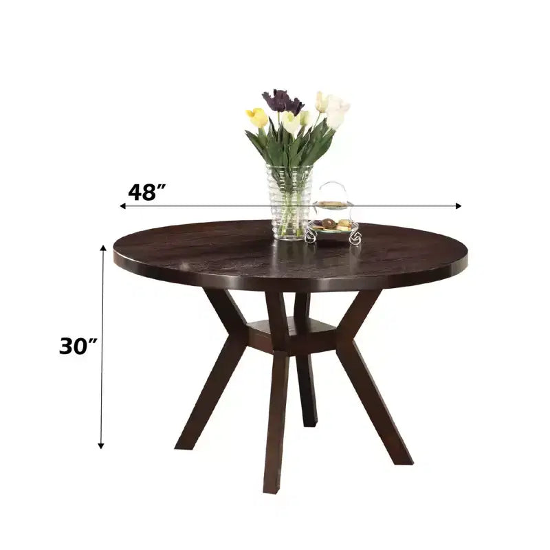 GDFStudio Matt Modern, set da 5 pezzi, tavolo da pranzo in legno con 4 sedie imbottite