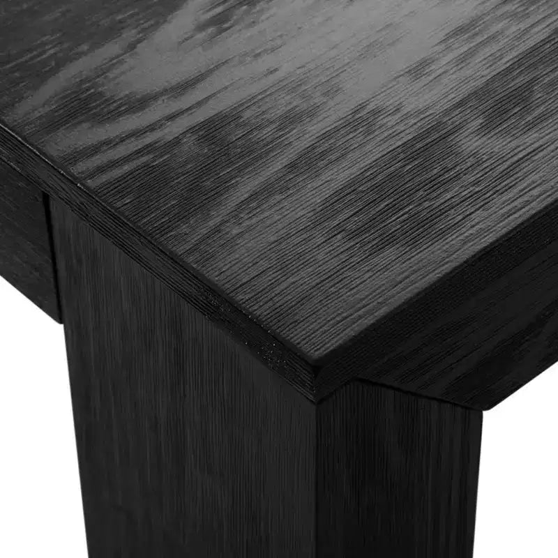 Set tavolo da pranzo moderno da 72" in legno massello con panca + 4 sedie