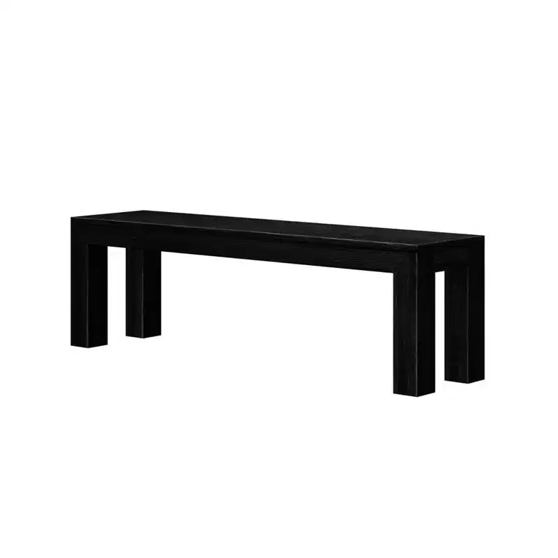 Set tavolo da pranzo moderno da 72" in legno massello con panca + 4 sedie