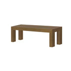 Set tavolo da pranzo moderno da 72" in legno massello con panca + 4 sedie