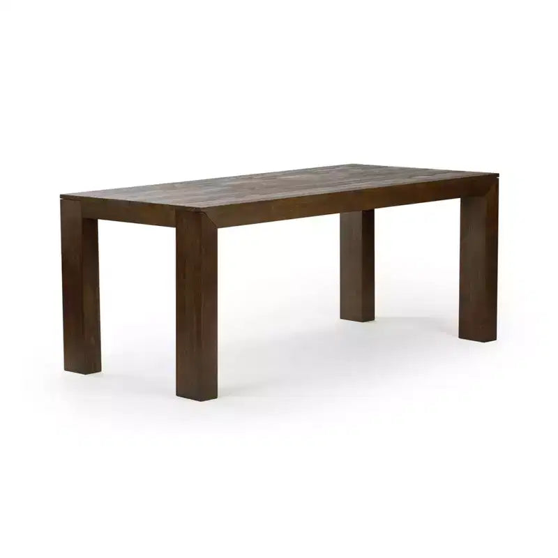 Set tavolo da pranzo moderno da 72" in legno massello con panca + 4 sedie