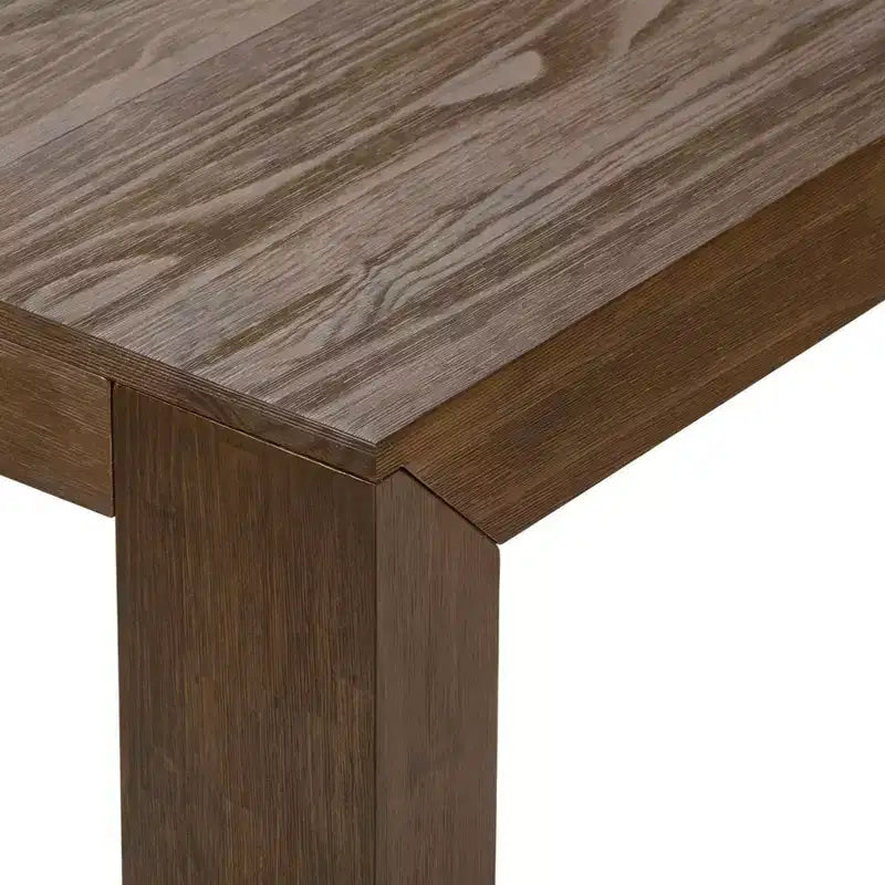 Set tavolo da pranzo moderno da 72" in legno massello con panca + 4 sedie