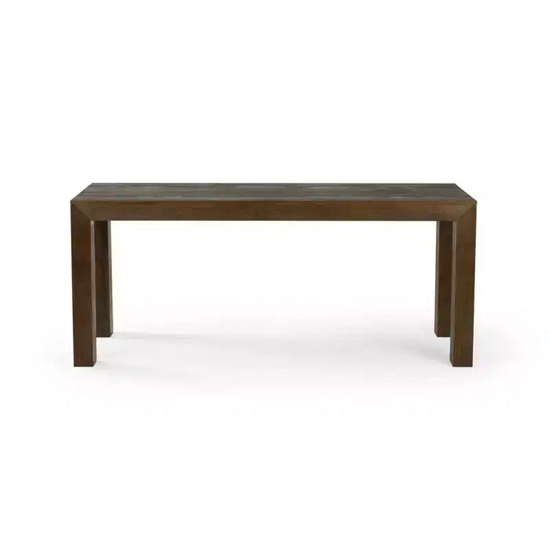 Set tavolo da pranzo moderno da 72" in legno massello con panca + 4 sedie