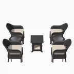 Set da conversazione per patio da esterno in vimini UPTIOT da 11 pezzi