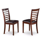 Set da pranzo vintage - Set tavolo e 4 sedie - Tavolo da cucina rettangolare con prolunga a scomparsa - Finitura marrone sella