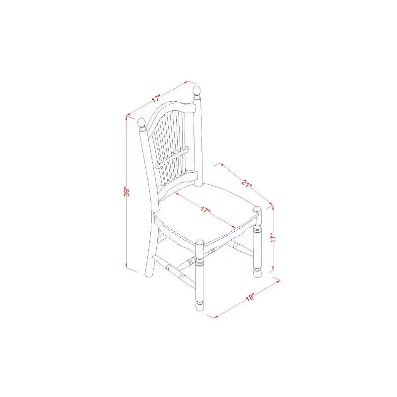 Set da tavolo da cucina 3 pezzi rotondo con sedie in legno finitura nero ciliegia