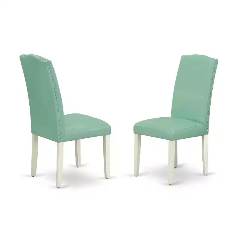 Set da pranzo 5 pezzi tavolo e sedie rotondi - Set tavolo da cucina 42 pollici in pelle PU finitura Pond