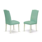 Set da pranzo 5 pezzi tavolo e sedie rotondi - Set tavolo da cucina 42 pollici in pelle PU finitura Pond