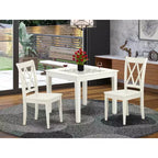 Set Tavolo Quadrato da Pranzo 3 Pezzi - Moderno Tavolo & Sedie da Bistrò