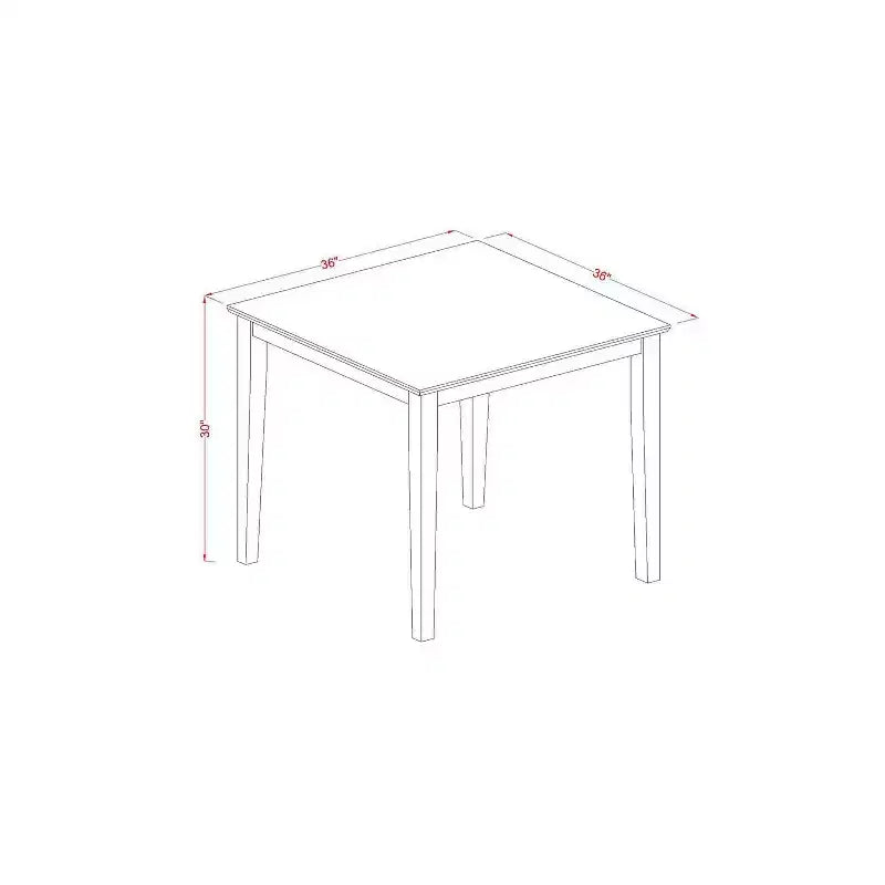 Set Tavolo Quadrato da Pranzo 3 Pezzi - Moderno Tavolo & Sedie da Bistrò