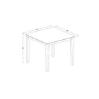 Set Tavolo Quadrato da Pranzo 3 Pezzi - Moderno Tavolo & Sedie da Bistrò