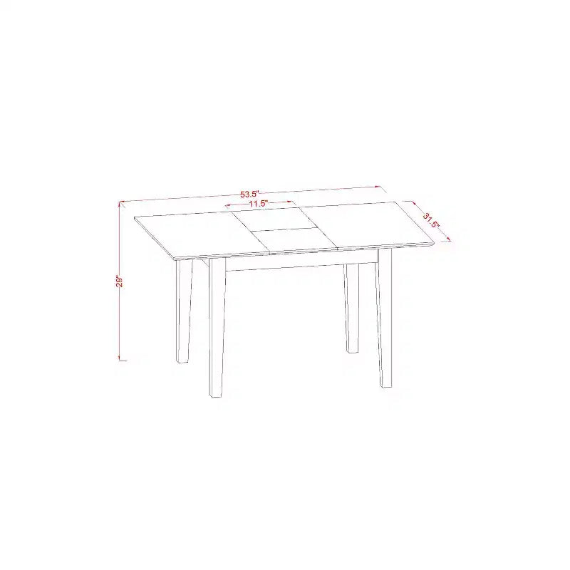Piccolo set da pranzo - Tavolo da cucina moderno con sedie e prolunga salvaspazio - Arredamento compatto per sala da pranzo