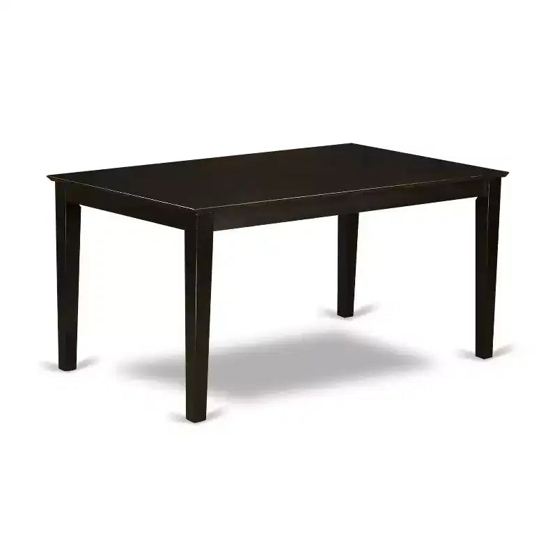 HomeStock tavolo da pranzo rettangolare a 5 pezzi con finitura cappuccino in legno massello con 4 sedie