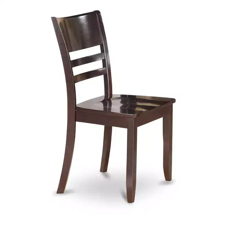 HomeStock tavolo da pranzo rettangolare a 5 pezzi con finitura cappuccino in legno massello con 4 sedie