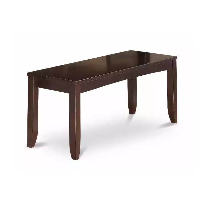 Set da pranzo 6 pezzi - Tavolo rettangolare e 4 sedie con panca - Finitura Cappuccino - Tavolo 54/66