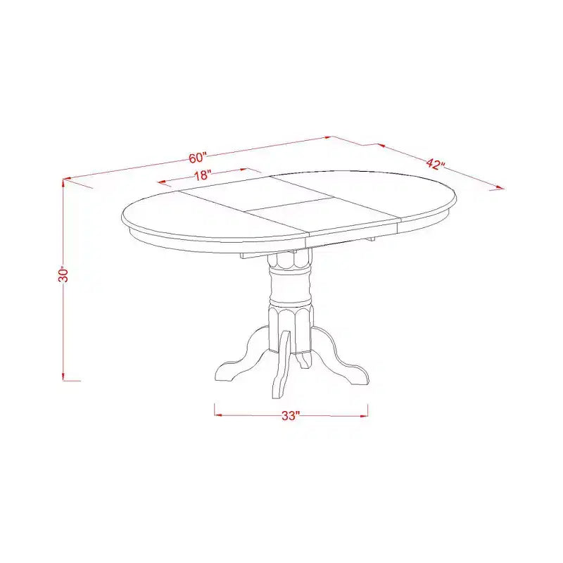Set da pranzo toscano 5 pezzi - Tavolo ovale e 4 sedie - Finitura ciliegio nero - Set tavolo da cucina