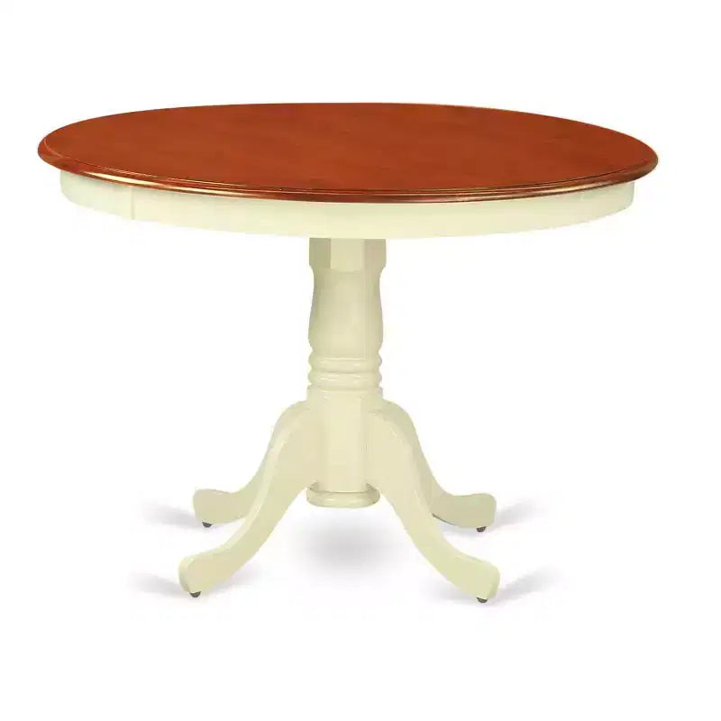 Set pranzo HomeStock da 3 pezzi con tavolo in legno massello finitura latticello e ciliegio e 2 sedie