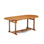 HomeStock Tavolo da Pranzo con Piano in Legno Massello Finitura Rovere Naturale 9 Pezzi con 8 Sedie