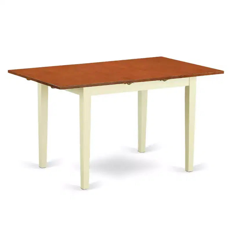Moderno set da pranzo da cucina di 3 pezzi con 2 sedie - Tavolo e sedie da pranzo bianchi in lino
