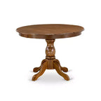 HomeStock Set da pranzo in 5 pezzi con tavolo in legno massello con finitura noce antico e 4 sedie
