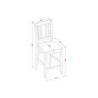 Set da pranzo a altezza bancone 7 pezzi - Tavolo da cucina e 6 sedie - Stile Southwestern - 36x60 pollici