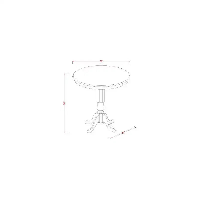 Set da pranzo Glam ad altezza bancone - Tavolo e sedie moderni da cucina a 5 pezzi