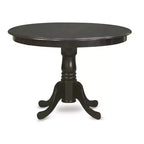 HomeStock 3-Piece Round Cappuccino Finish Solid Wood Top Dining Table with 2 Chairs