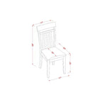 Set da pranzo HomeStock composto da tavolo rotondo con piano in legno massello color cappuccino e 2 sedie, 3 pezzi