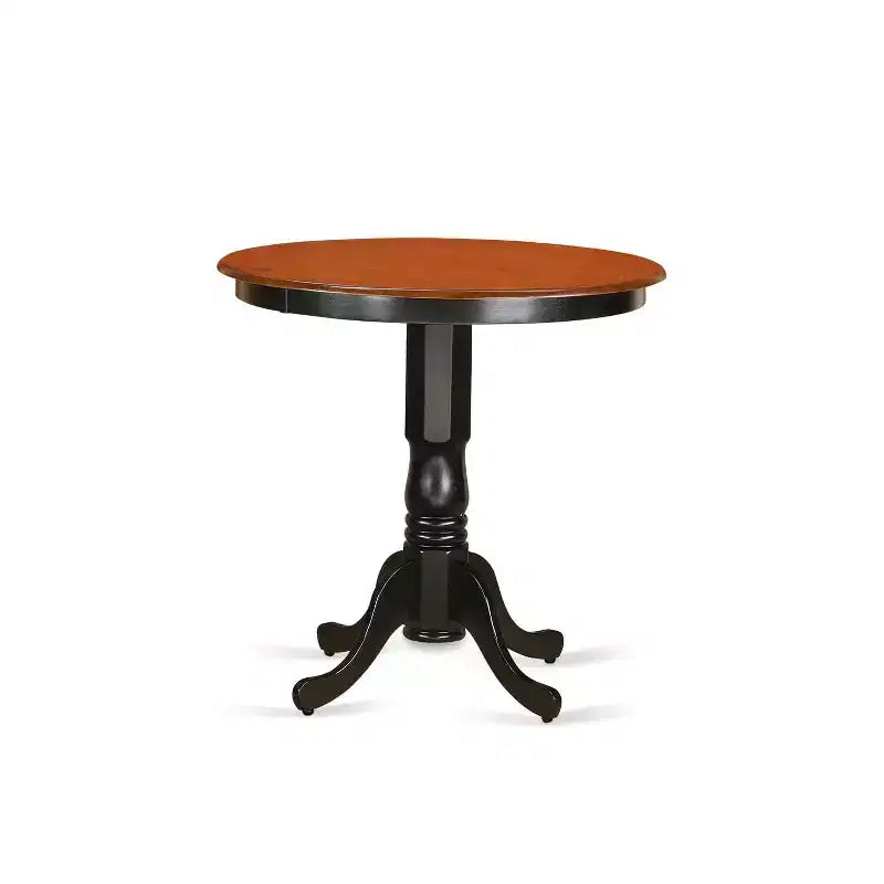 Set da pranzo altezza bancone - Set tavolo e sedie da 3 pezzi - Tavolo rotondo con piedistallo - Mobili per sala da pranzo e cucina