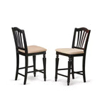 Set da pranzo altezza bancone - Set tavolo e sedie da 3 pezzi - Tavolo rotondo con piedistallo - Mobili per sala da pranzo e cucina