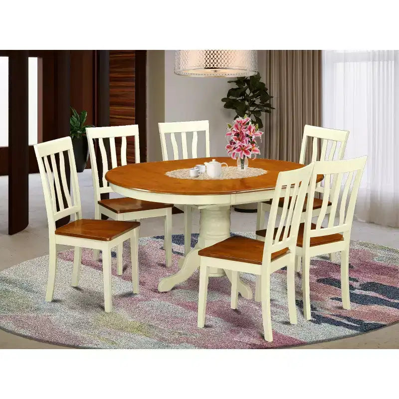 Set tavolo da pranzo con 6 sedie - Tavolo da pranzo e sedie in stile cottage