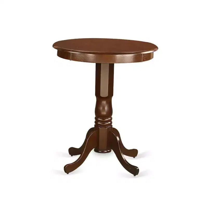 Set da pranzo a altezza bancone - 5 pezzi Tavolo e sedie da cucina boho - Tavolo rotondo con piedistallo in legno