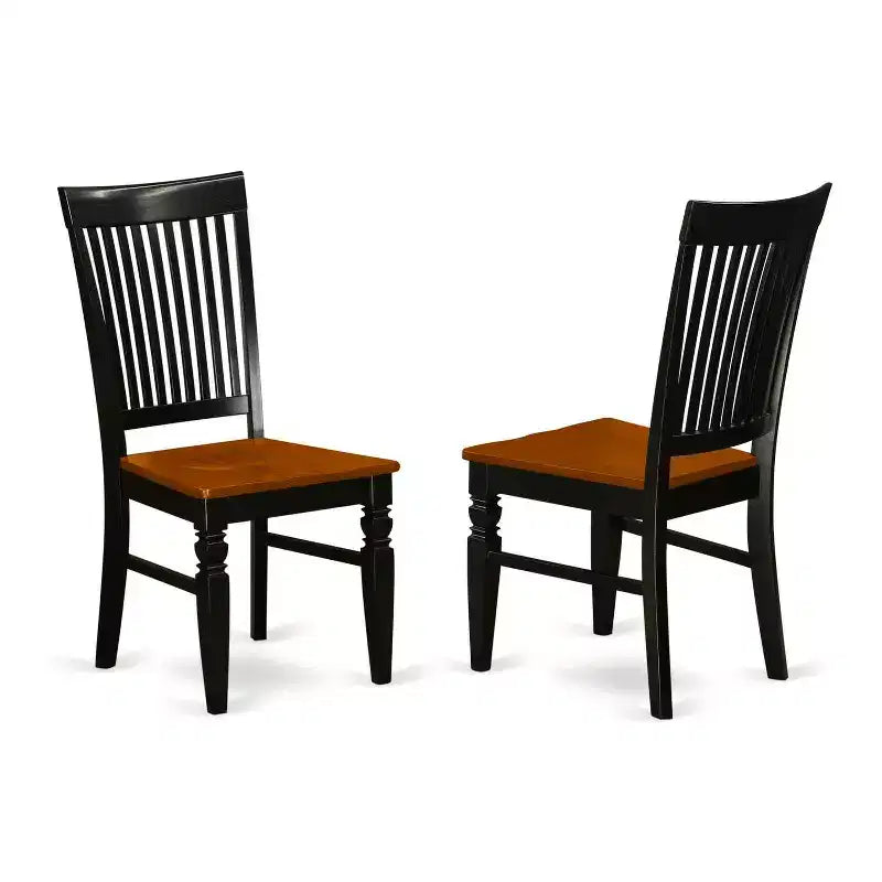 Set da Tavolo da Cucina 5 Pezzi - Tavolo da Pranzo Rotondo e Sedie - Design Rustico - Finitura Ciliegio Nero - 42 Pollici